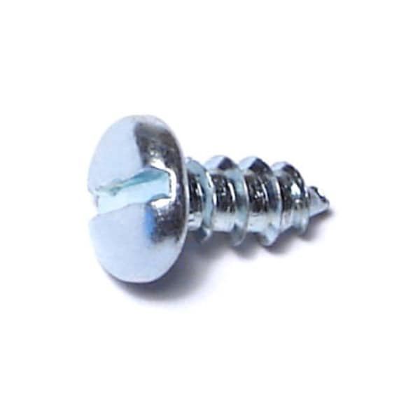 Midwest Fastener Sheet Metal Screw, #8 x 3/8 in, Zinc Plated Steel Pan Head Slotted Drive, 60 PK 62341 - main